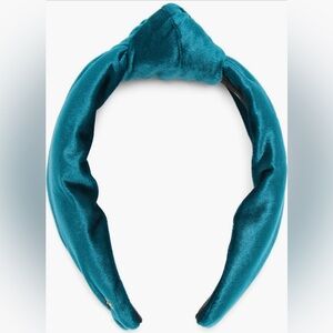 Lele Sadoughi Teal Velvet Headband